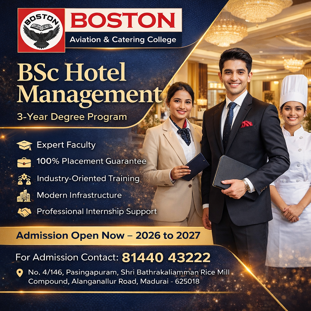 Best Hotel Management College in Madurai | Boston College