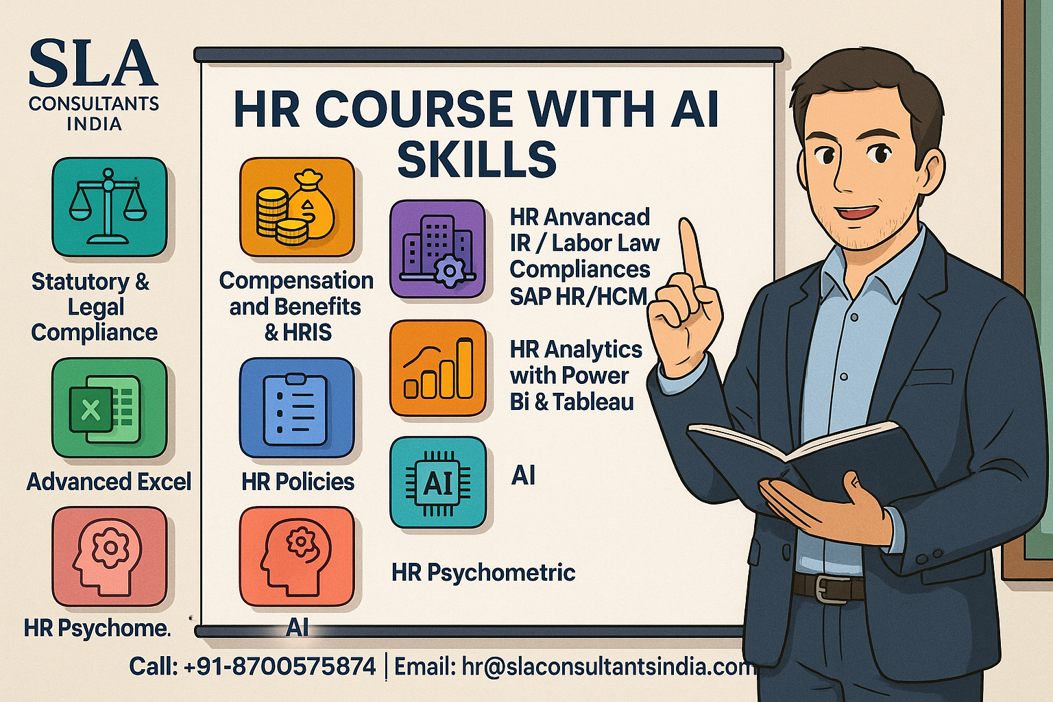 HR Certification Course in Delhi for 2027 Career Opportunities, Develop Skills in Strategic HR Planning, Talent Retention and Employee Development | Free SAP HCM and HR Analytics with AI Training by SLA Consultants India