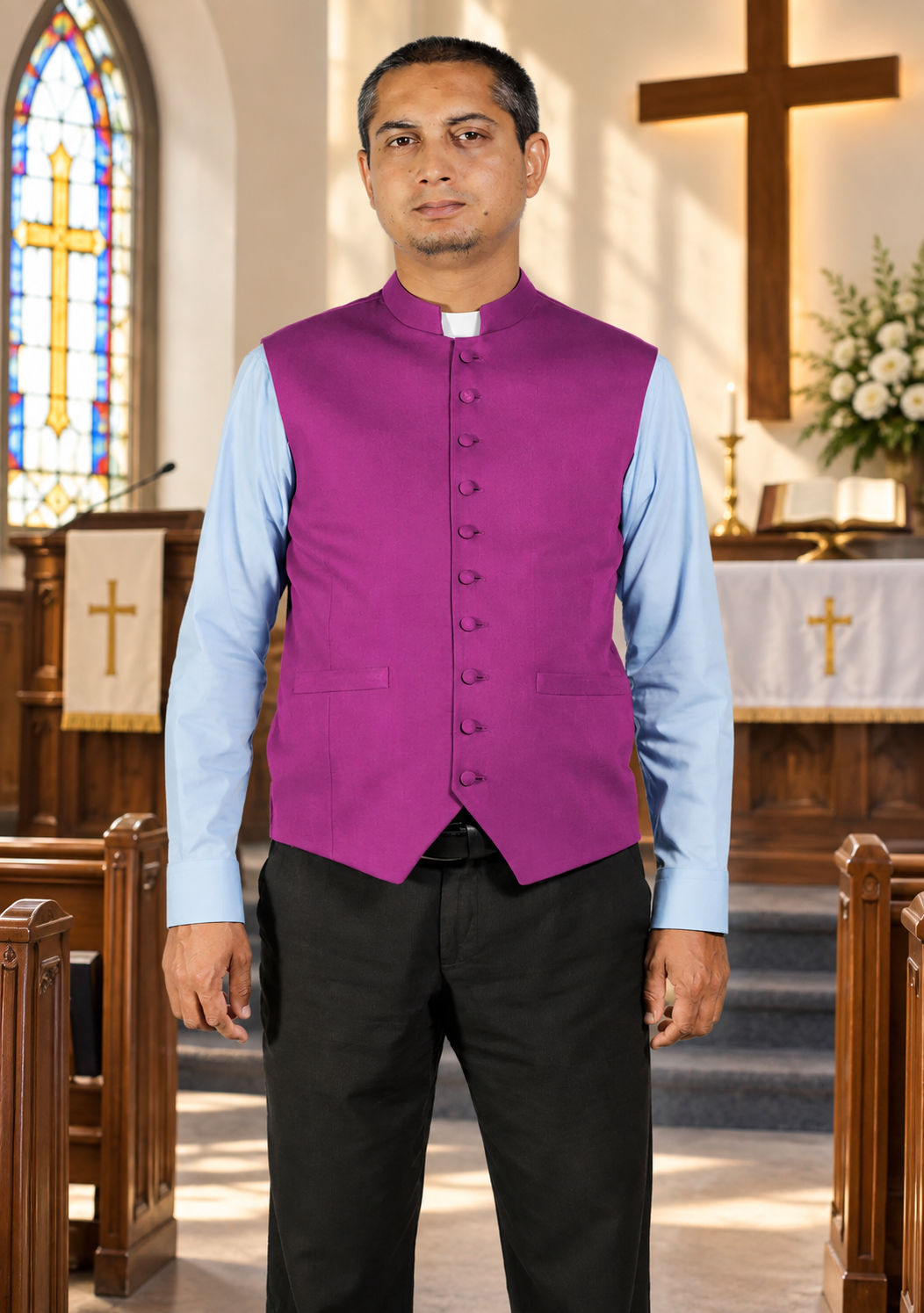Which Clergy Vests With Collar Set Fit Best for Christmas Eve? 